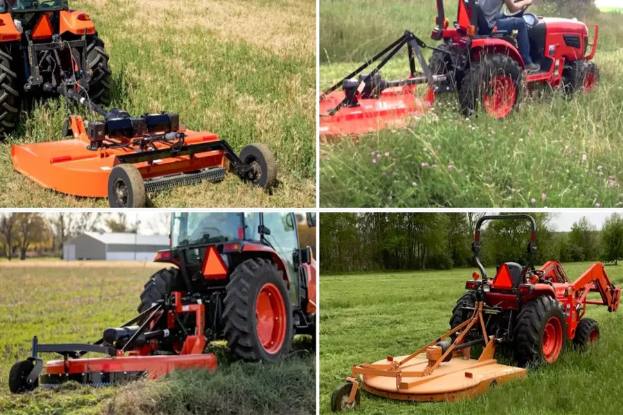 Tractor working in the field