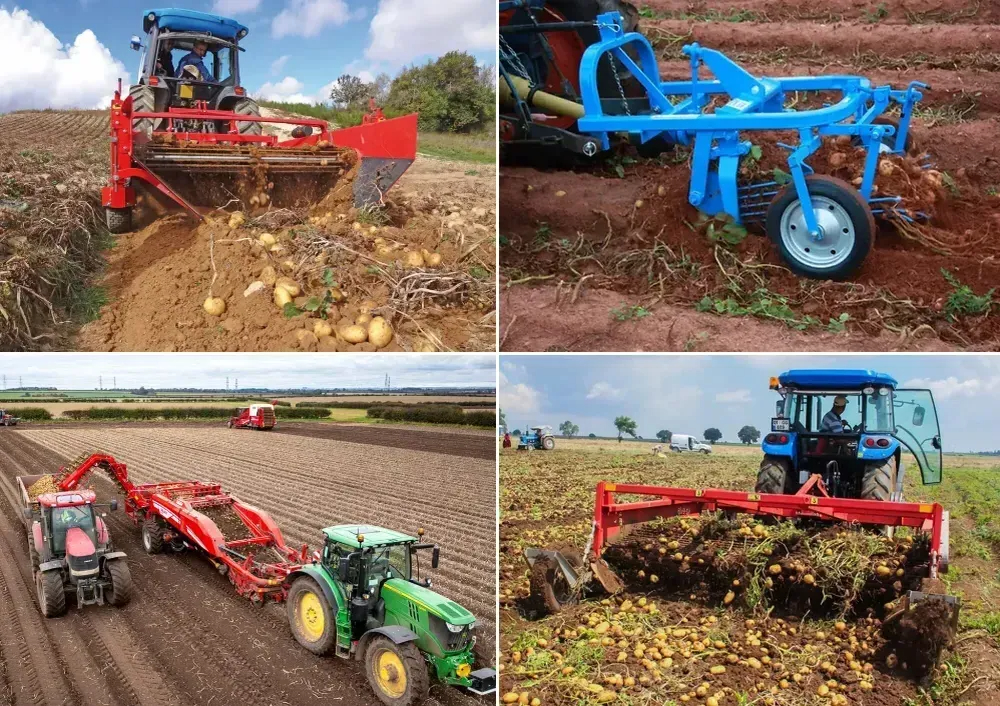 Potato harvester gearbox used in potato harvesting operation