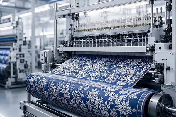 Jacquard loom machine working