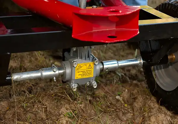gearbox installed on spreader