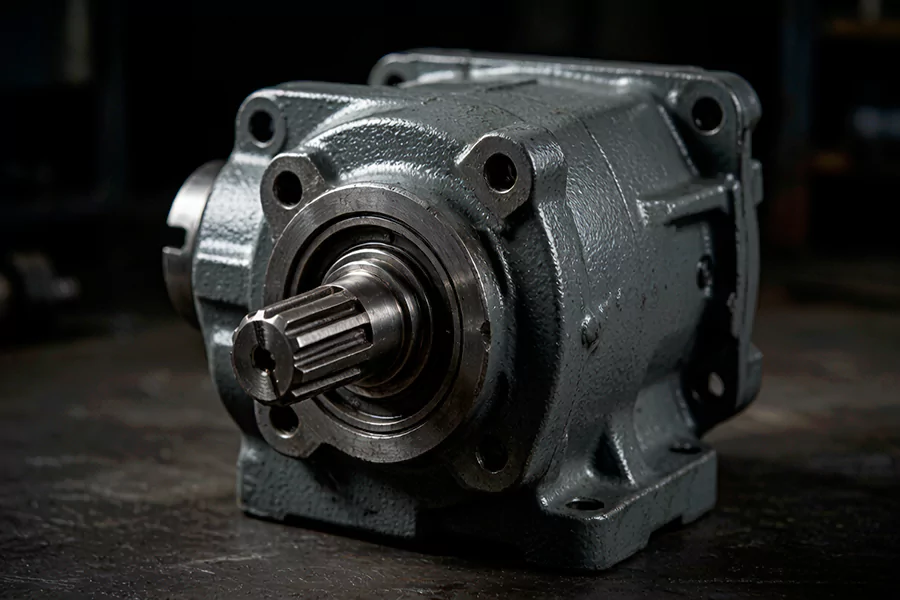 The picture shows a close-up view of the gearbox.
